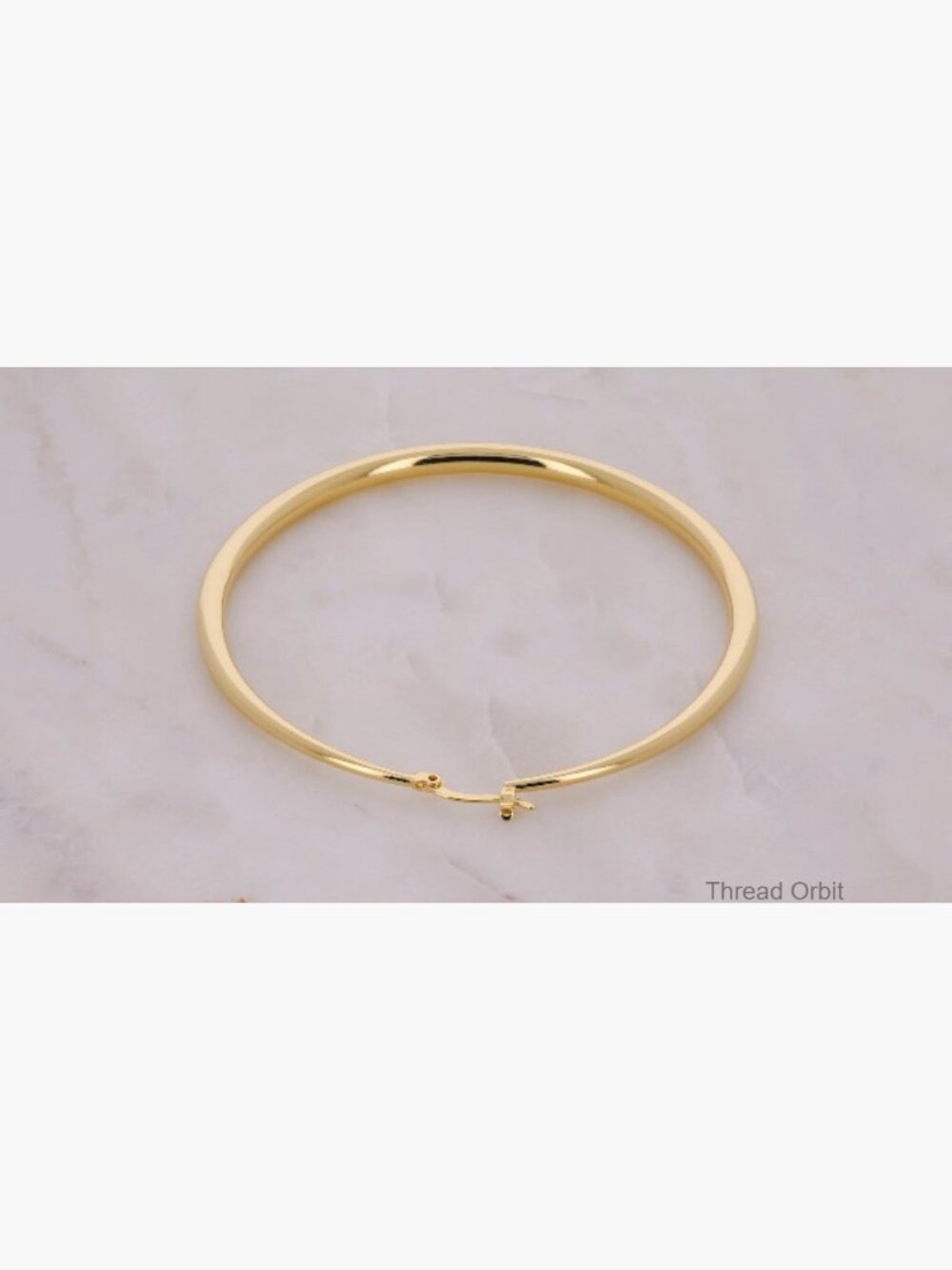 14K Gold Plated Hoop Earrings for Women Graduated Curvature Latch Back - Picture 7 of 7